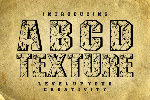 ABCD Texture: Bold Gritty Grunge Display Font