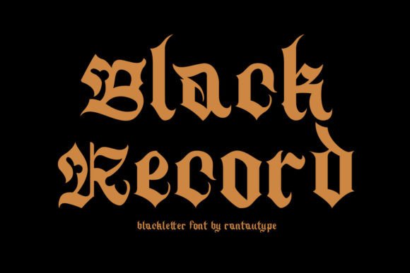 Blackrecord: A Blackletter Font with Timeless Appeal
