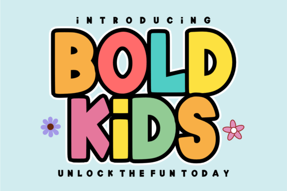 Bold Kids: A Playful Display Font for Creative Projects