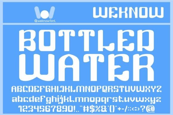 Bottled Water: A Wavy Font for Whimsical Designs