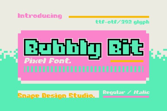 Bubbly Bit: A Retro Pixel Font for Modern Design