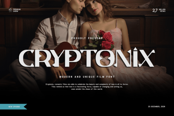 Cryptonix: A Futuristic Font for Bold Design