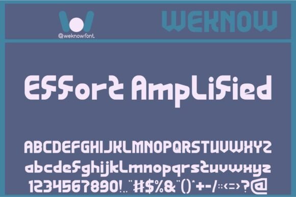 Effort Amplified: A Modern Typeface for Bold Designs
