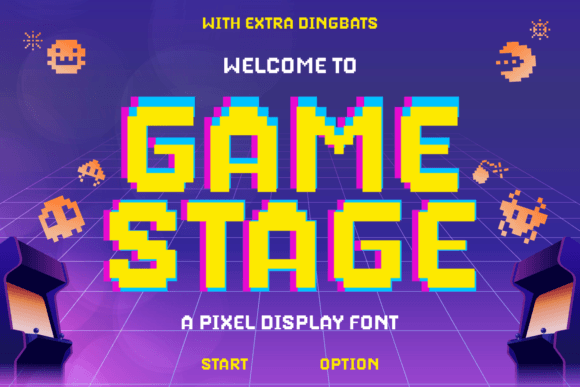 Game Stage: A Playful Arcade Font for Dynamic Designs