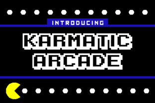 Karmatic Arcade: A Nostalgic 8-Bit Display Font for Creative Projects