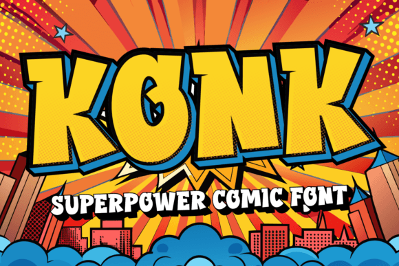 Konk: The Superpower Comic Font for Bold Designs