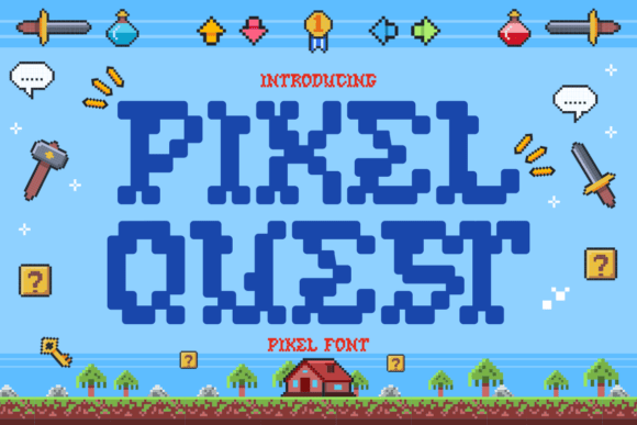 Pixel Quest: A Retro Font for Modern Creators
