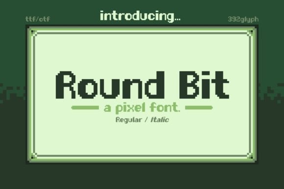 Round Bit: A Cool Pixel Font for Retro Game Design