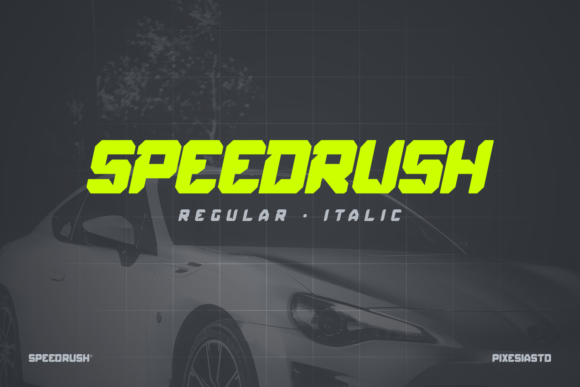Speed Rush: A Modern Display Font for Dynamic Designs