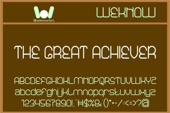 The Great Achiever: A Font for Ambitious Designs