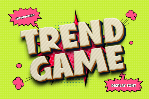 Trend Game: A Playful Display Font for Comic Strips