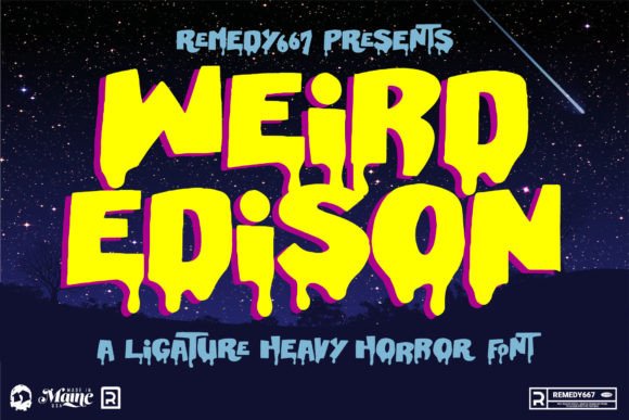 Weird Edison: Spooky Vintage Font for Unique Designs